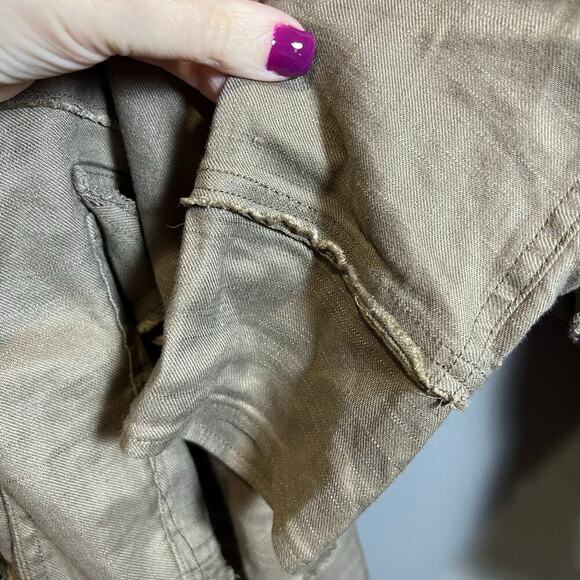 Free People Raw Hem Waterfall Femme Linen Jacket Sz S - Picture 6 of 12